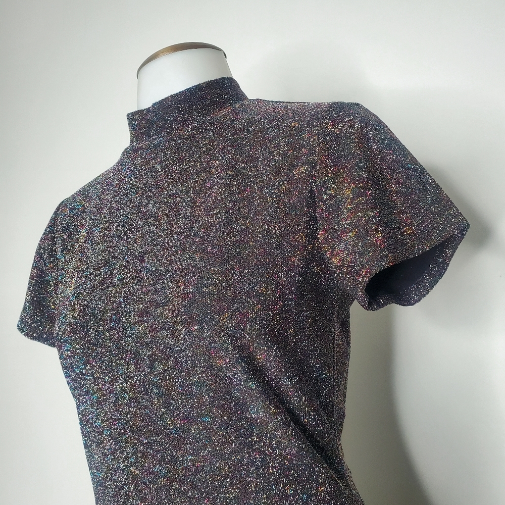 Forever 21 Shimmery Mini Fit & Flare Turtle Neck Dress - Picture 3 of 4